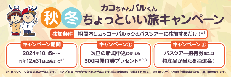 カッコーパルックの「2024秋冬ちょっといい！旅」キャンペーン