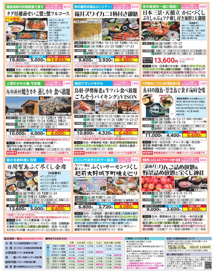 2022年 秋冬旅バスツアー×全国旅行支援(10-1月)（岐阜版）3