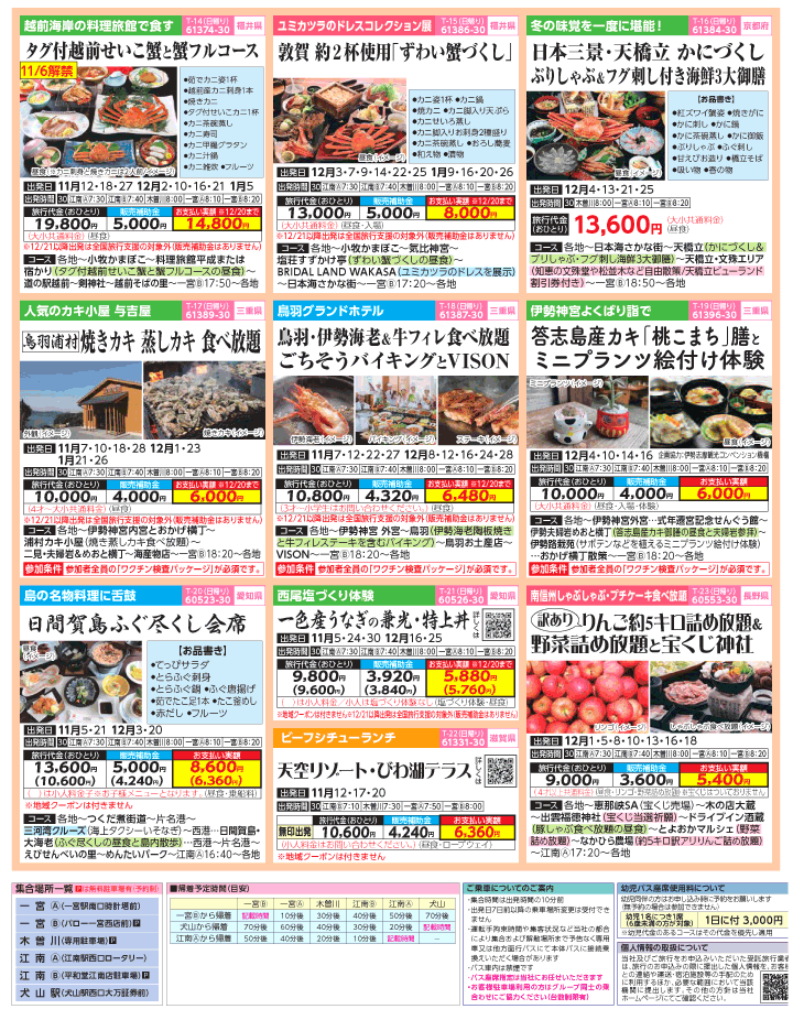 2022年 秋冬旅バスツアー×全国旅行支援(10-1月)（江南一宮版）3