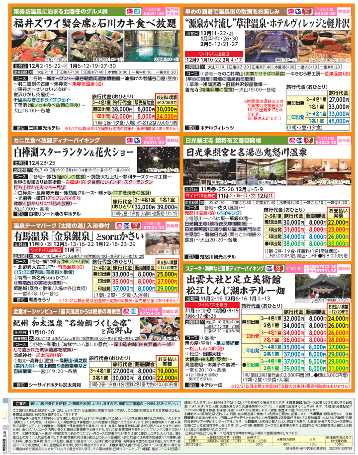 2022年 秋冬旅バスツアー×全国旅行支援(10-1月)（江南一宮版）4