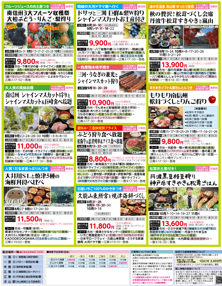 2023年 初秋旅バスツアー(8-11月)（江南一宮版）3