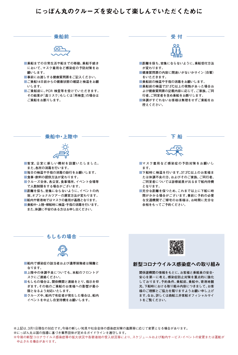 にっぽん丸の感染症対策