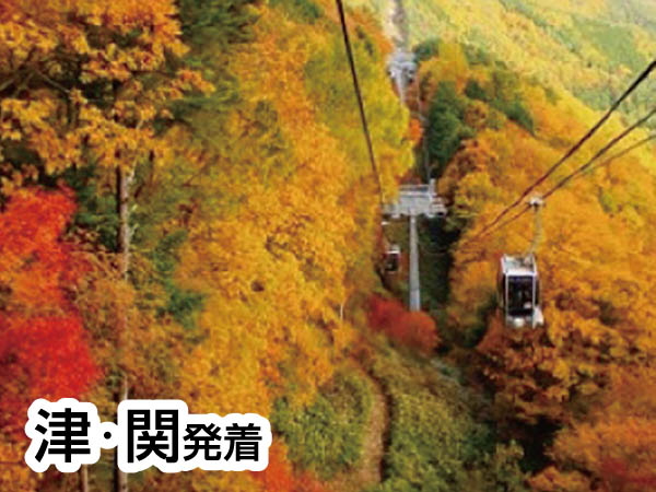 ゴンドラからの紅葉と中山道馬籠宿(2024)